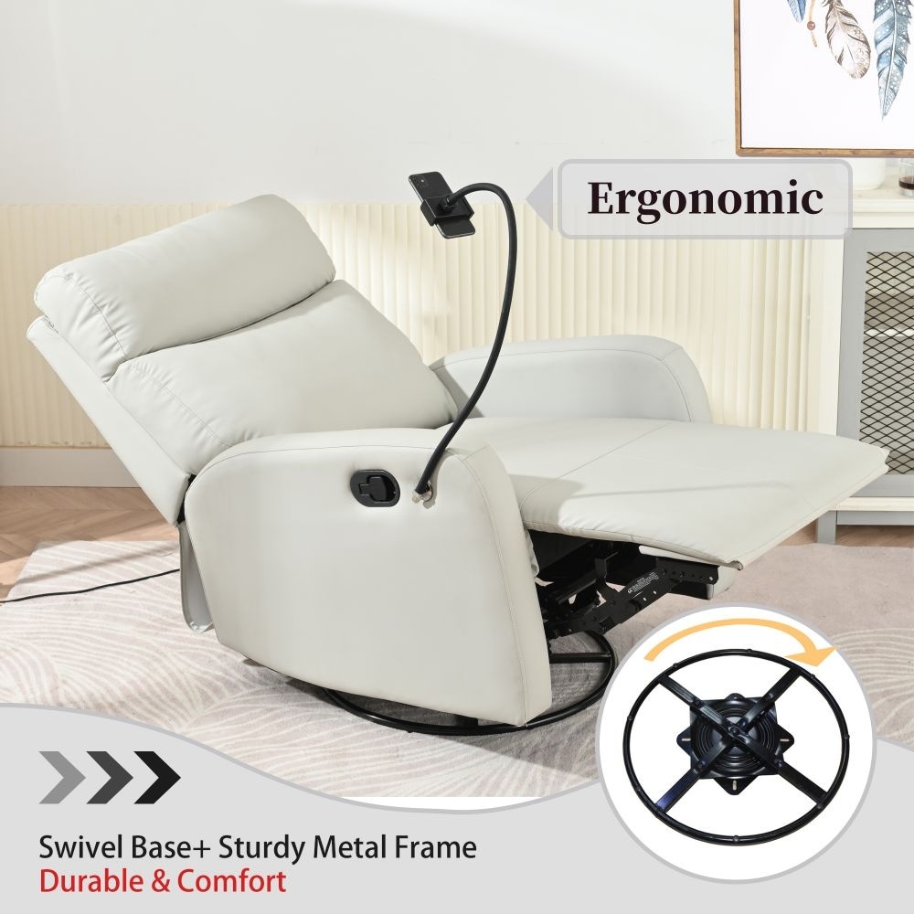 Modern Small Rocking Swivel Recliner Chair Overstock 41003395