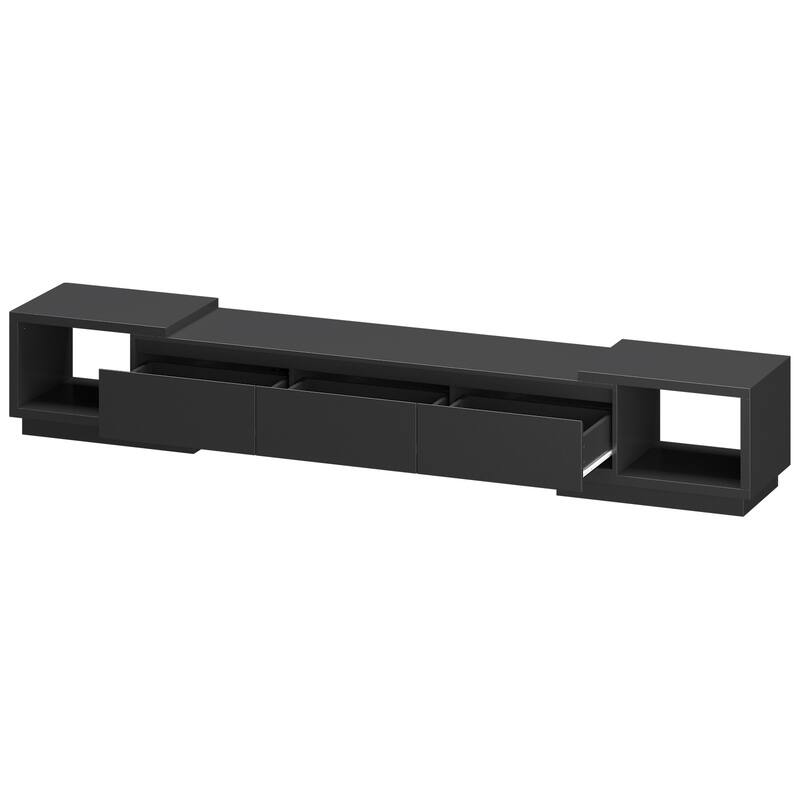 Extendable TV Stand Storage Media Console Modern Entertainment Center