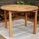 preview thumbnail 2 of 5, Sunnydaze Meranti Wood Outdoor Patio Dining Table with Teak Oil Finish - 42-Inch