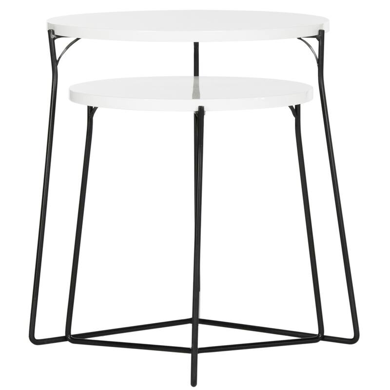 SAFAVIEH Marleen Mid-Century Stacking End Table - 19Wx19Dx21H - Lacquer White