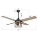 preview thumbnail 5 of 4, 52-in Modern 4-blade Woodgrain Ceiling Fan with Remote and Light Kit - 52 Inches