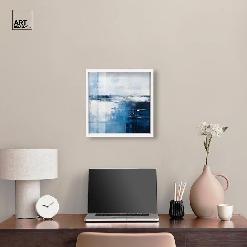 Layers of Blue Shadowbox by Art Remedy
