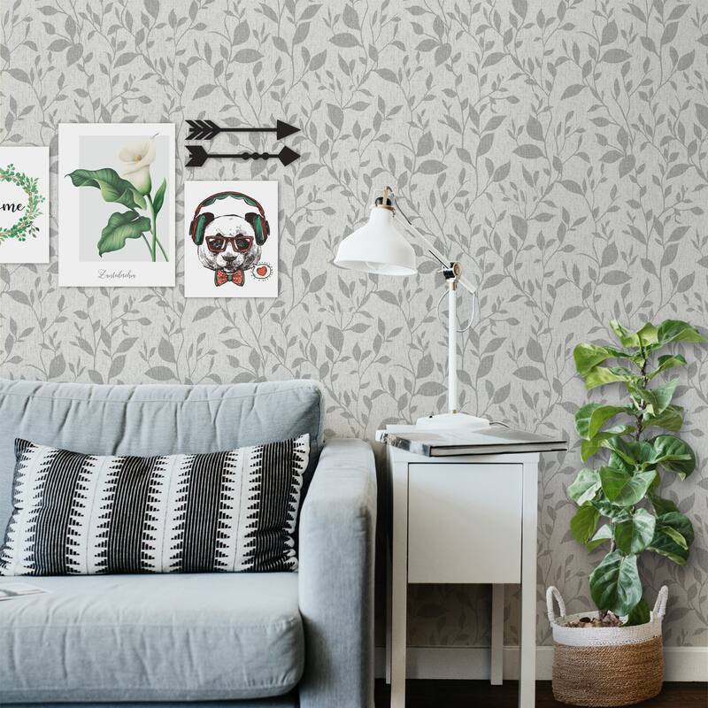 SUSSEXHOME Removable Wallpaper-Waterproof, Strippable, Light Resistance & Cleanable Wall Paper Roll-Wallpaper-Leaves