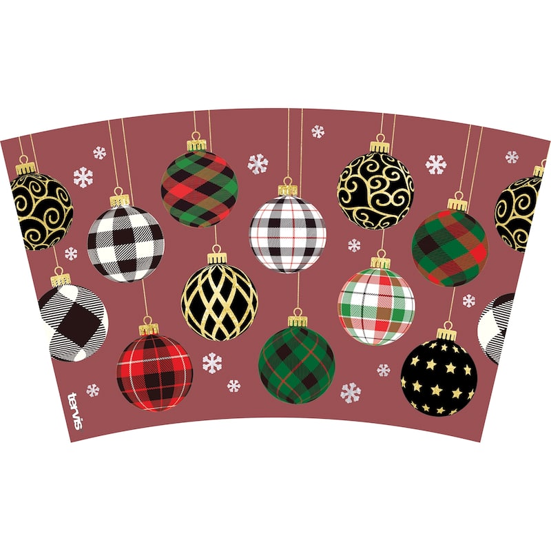 Tervis Christmas Holiday Ornaments Made in USA Double Walled Insulated Travel Tumbler, Classic