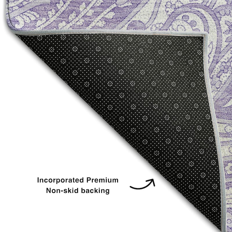 Premium Washable Super Soft Traditional Paisley Mayfield Rug