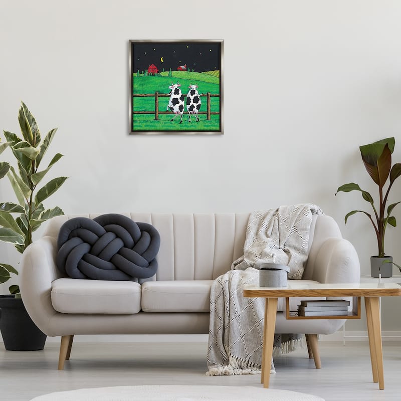 Stupell Girls Night Out Cows Framed Floater Canvas Wall Art Design By Roger Straub