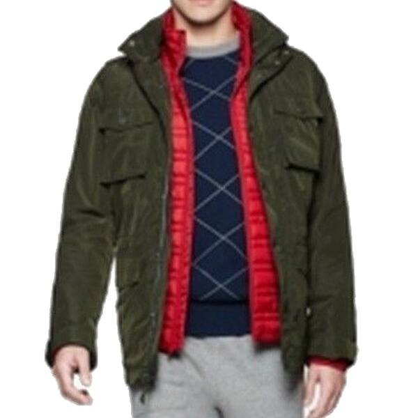 Shop Tommy Hilfiger New Green Mens Size Xl Deerfield Hooded Parka