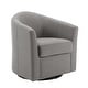 preview thumbnail 50 of 92, Modern Upholstered Swivel Barrel Chair Living Room Accent Chair