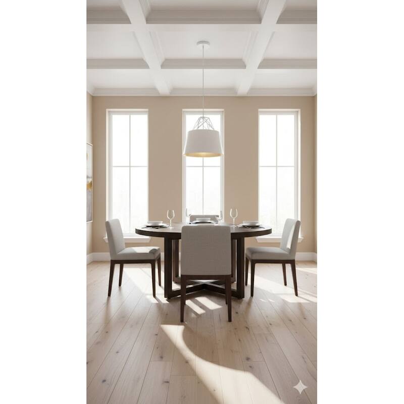 1-Light White Pendant With A Metal Shade