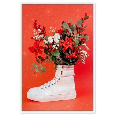 Christmas Sneaker Canvas by Art Remedy