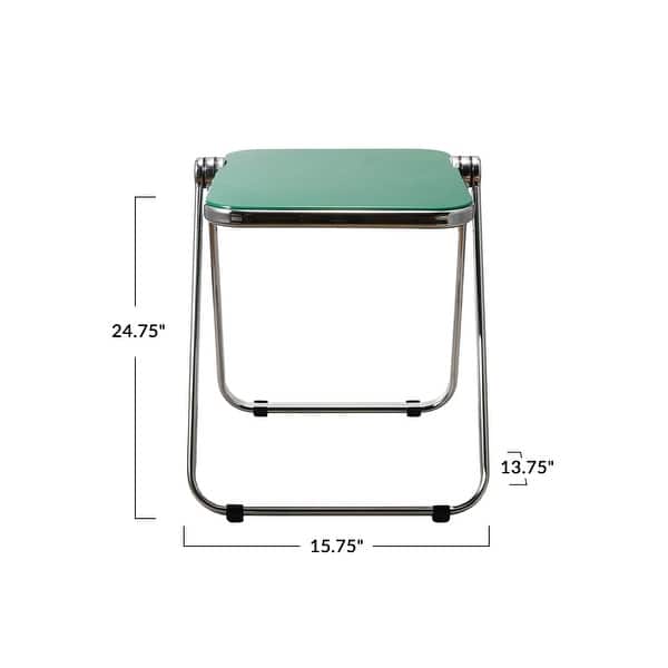 Metal & Plastic Folding Tray Table - 15.75" L x 13.75" W x 24.75" H