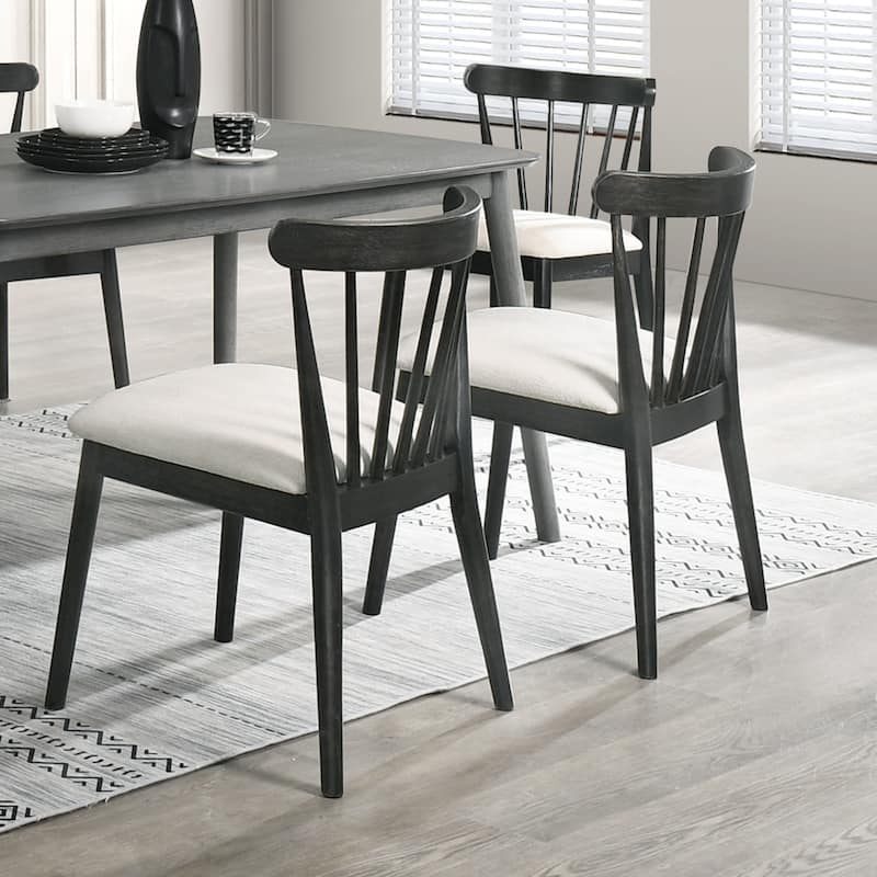 2 Pieces Set Dining Side Chair Rustic Modern Farmhouse Design Retro Design Easy to Assembly
