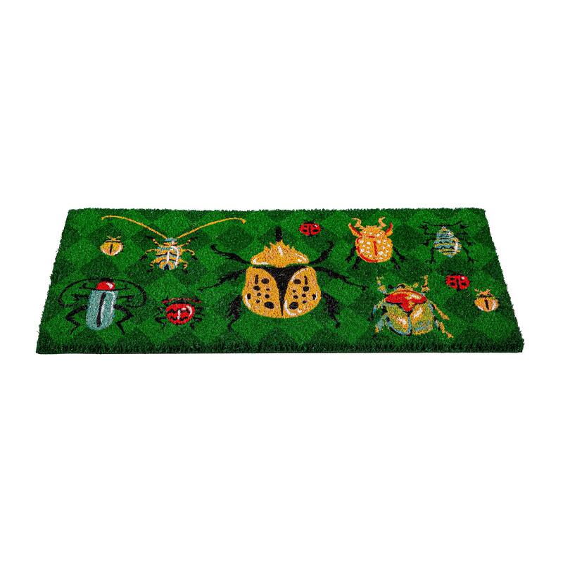 28 in. x 16 in. Garden Beetles Coir Mat