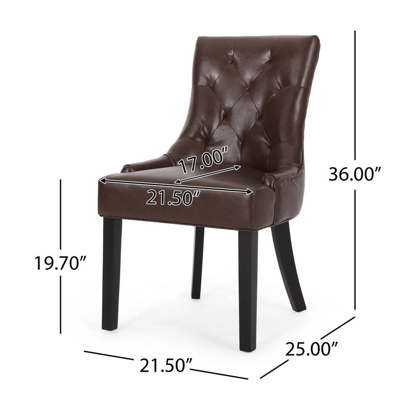 Tufted Diamond Stitching Dining Chairs of 2 Pack, Sloped Arms Dining Chairs, Modern Visitor Chair for Living Room Kitchen