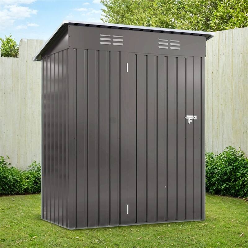 5X3 FT Metal Outdoor Storage Shed,Tool Shed Compact Metal Tool Shed