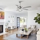 preview thumbnail 33 of 46, 52" Modern Chrome/ Black Indoor Ceiling Fan Light with Remote and 5 Resiversible Blades