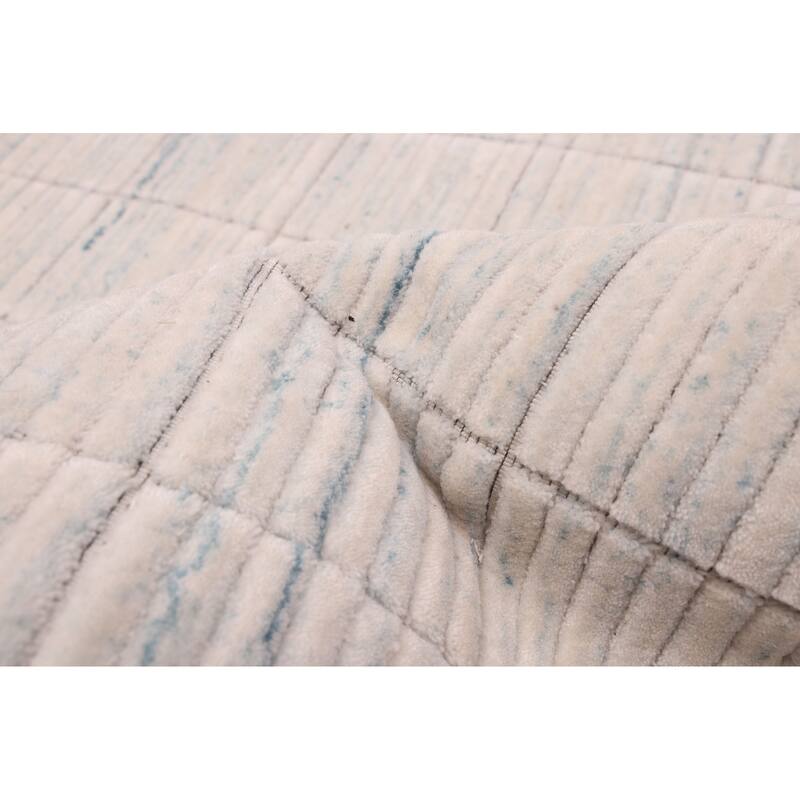 ECARPETGALLERY Hand-knotted Looma Light Blue Wool Rug - 8'3 x 9'5