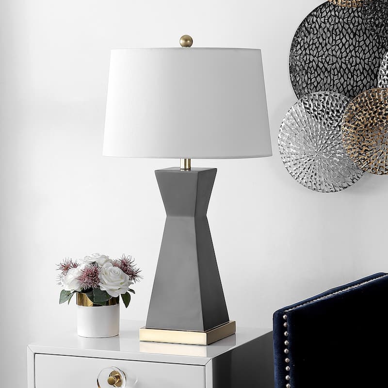 SAFAVIEH Lighting Potita 27" Table Lamp (Set of 2) - 16" W x 16" D x 27" H - 16"W x 16"D x 27"H