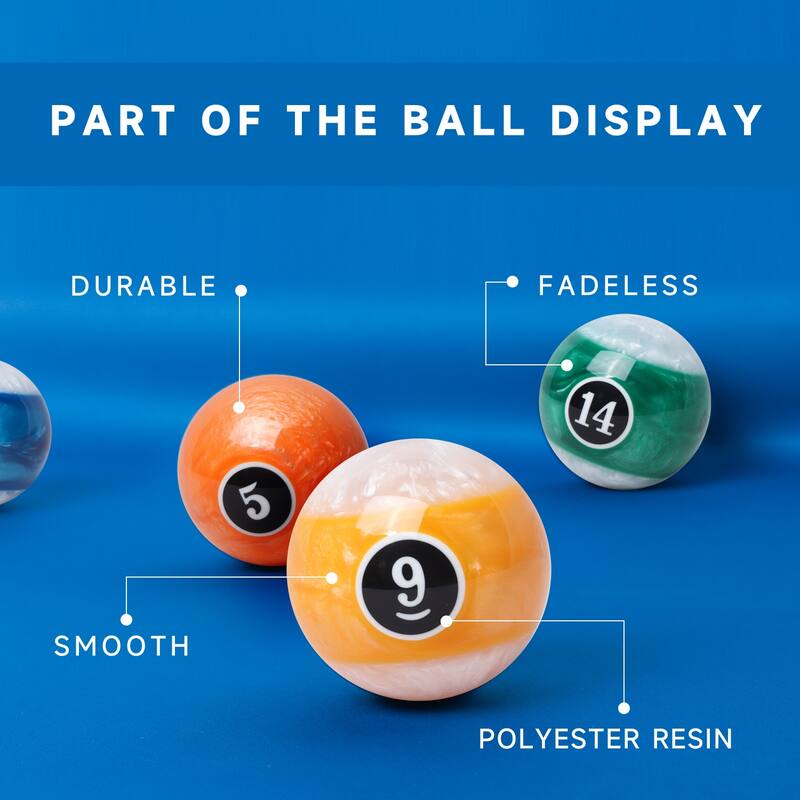 GSE™ 2-1/4" Regulation Size Standard Billiard/Pool Balls Set, Complete 16 Resin Balls - Billiard Pool Table Accessories
