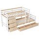 preview thumbnail 16 of 16, Wooden Twin over Twin Loft Bunk Bed with Six Drawers, Ladder and Guardrail