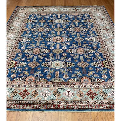 HERAT ORIENTAL Handmade Super Kazak Wool Rug - 8'1" x 9'10"
