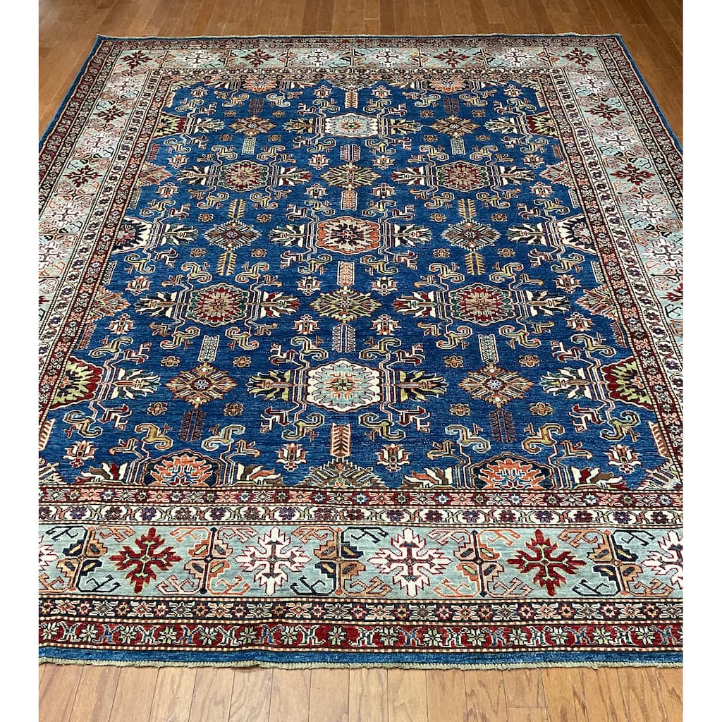 HERAT ORIENTAL Handmade Super Kazak Wool Rug - 8'1" x 9'10"
