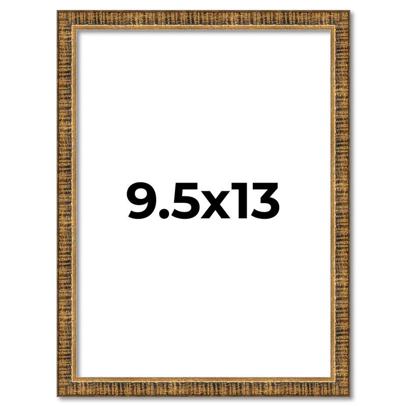 9.5x13 Frame Gold Solid Wood Picture Frame - Complete Modern Photo