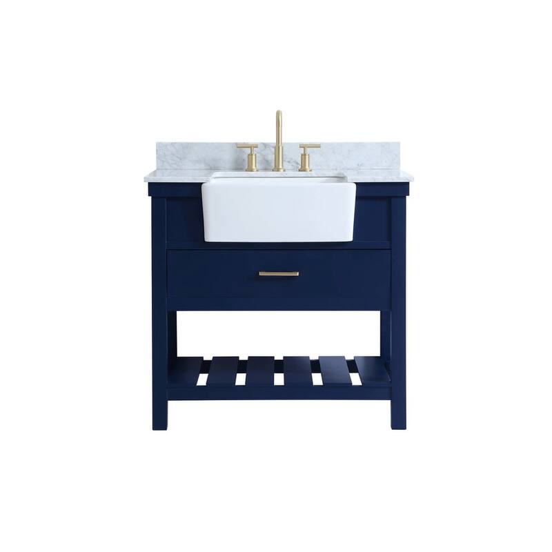 Elegant Lighting VF60136-BS Clement 36" Free Standing Single Basin - Blue