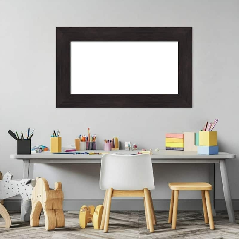 Amanti Art Furniture Espresso Framed Dry Erase Magnetic Board