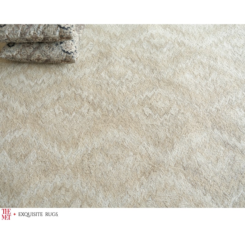 The Met X Exquisite Rugs Bargello Beige Area Rug