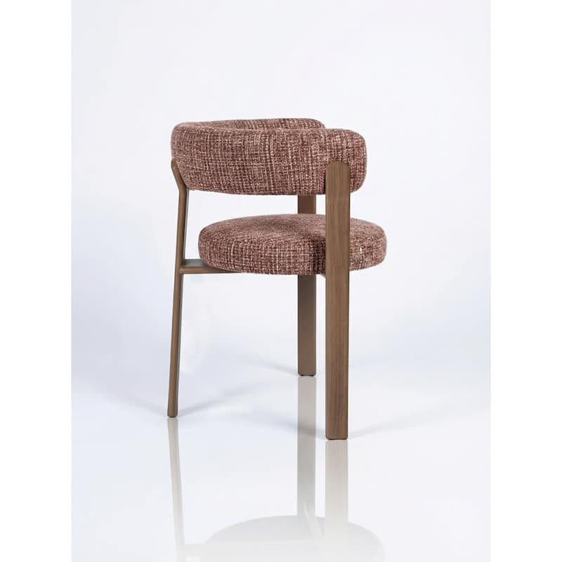 Upholstered 3-leg Wood-look Metal Frame 2pc Dining Chairs - N/A