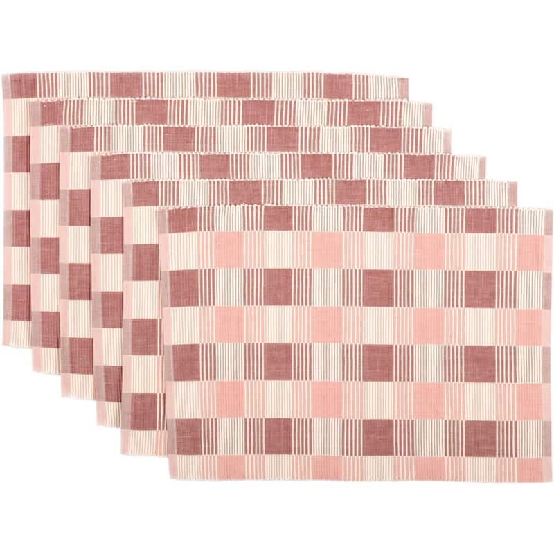 Daphne Ribbed Placemat Set of 6 12x18 - Placemat 12x18