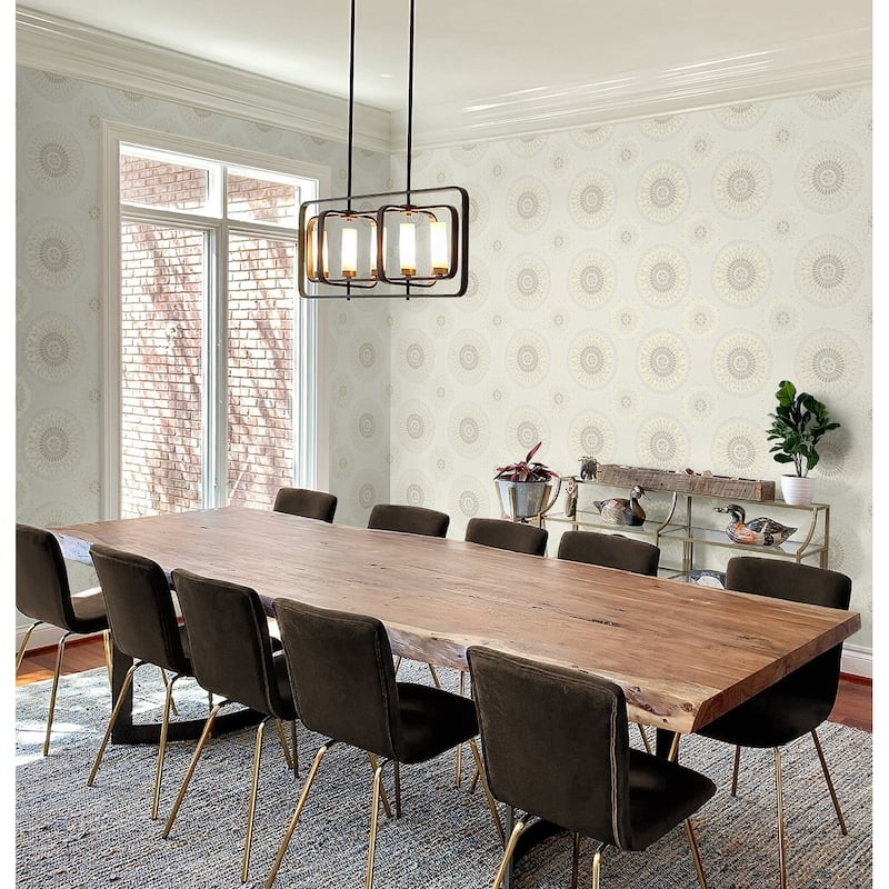 Seabrook Designs Lennox Medallions Unpasted Wallpaper