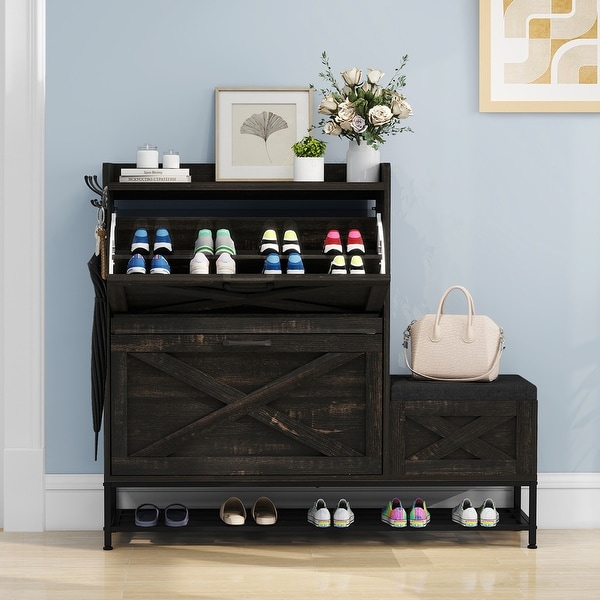 Entryway shoe cabinet with drawer sale