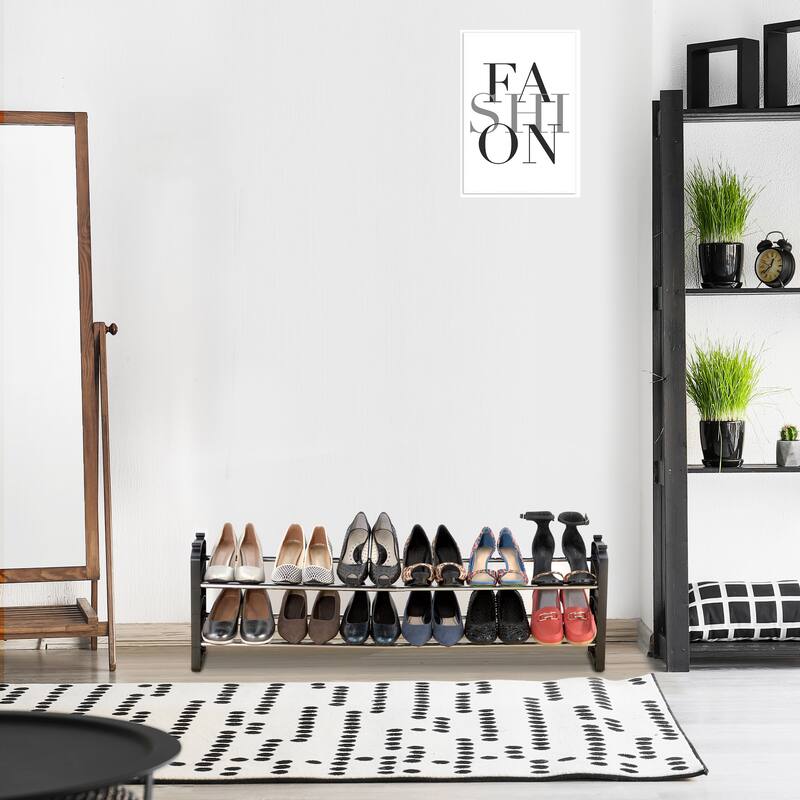 Seville Classics 20-Pair 4-Tier Expandable Stackable Shoe Rack Organizer