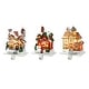 preview thumbnail 14 of 14, Glitzhome 6"H Christmas Lighted Resin House Stocking Holders Mantel Ornament (Set of 3)