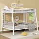 preview thumbnail 38 of 52, Metal Bunk Bed with 2 Built-in Ladders, Twin XL Over Queen/Full XL Over Queen Heavy Duty Bunk Bedframe with Guardrails for Kids