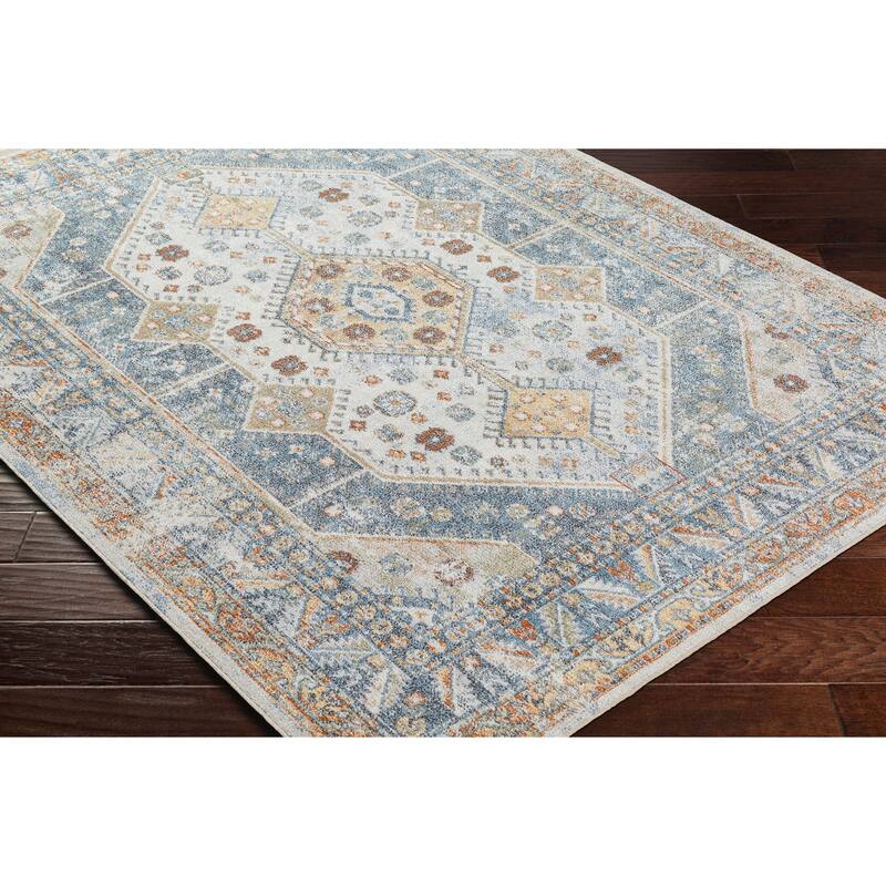 Livabliss Lillian Triple Medallion Machine Washable Area Rug