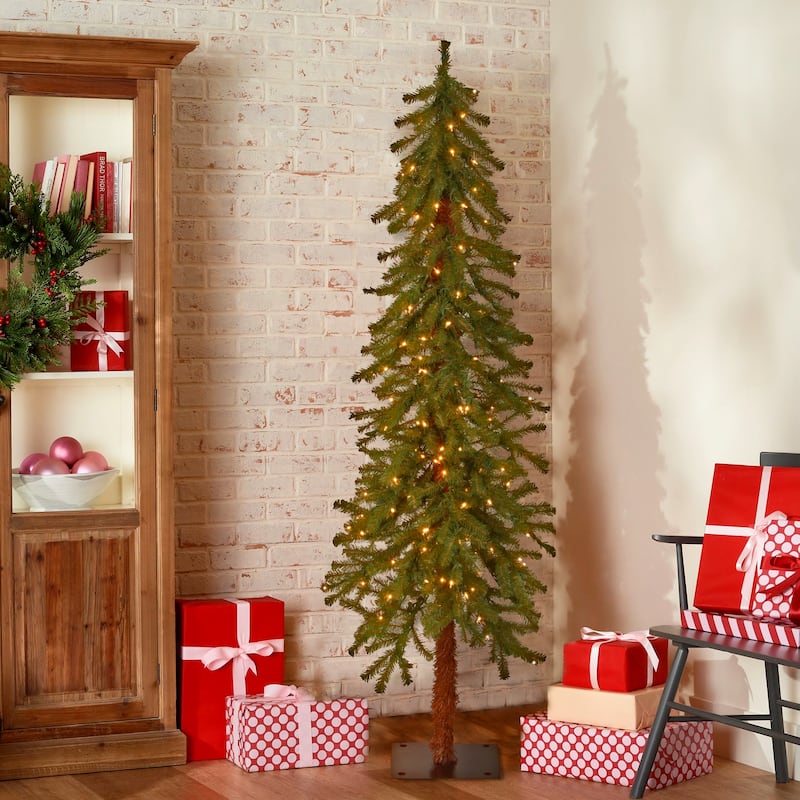 National Tree Company 5 ft. Pre-lit Hickory Cedar Tree with 150 Clear Lights - 5 Foot