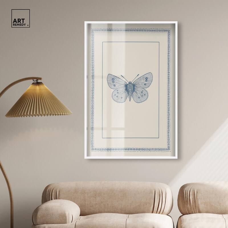 Blue Butterfly I Shadowbox by Art Remedy