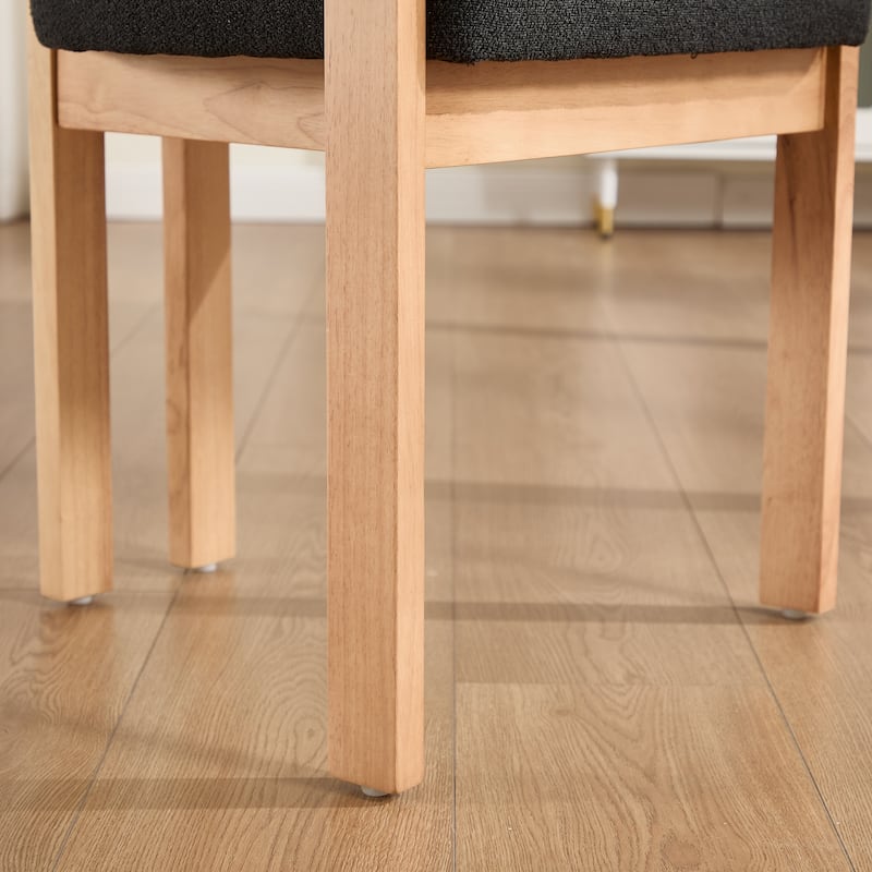 Wooden Dining Chairs Set of 2, Modern Fabric Upholstered Dining Room Chair Kitchen Chairs, Farmhouse Dinner Chair for Kitchen