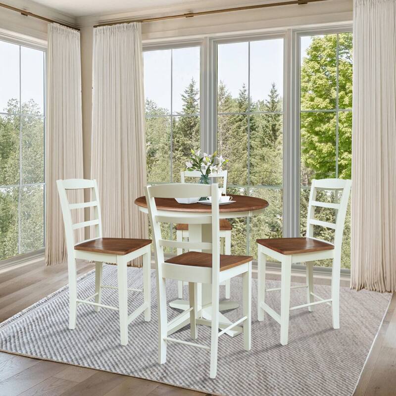 36" Round Extension Table with Counter Height Stools