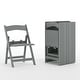 preview thumbnail 4 of 46, 10Pk Kids Resin Folding Chair with Vinyl Padded Seat - 12.25"D x 13.25"W x 21"H Grey