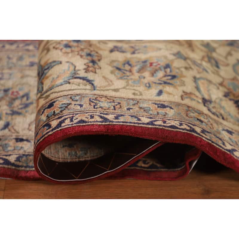 All-Over Floral Tabriz Persian Antique Area Rug Handmade Wool Carpet - 8'6"x 12'0"