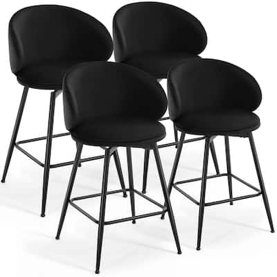 26"/30" Velvet Upholstered Swivel Counter/Bar Stools Set of 2/3