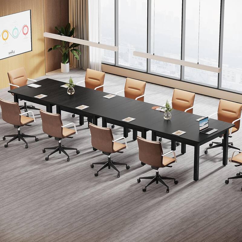Modern Minimalist Wood 4-Person Square Conference Table/Desk for Meeting Room Seminar Room Boardroom