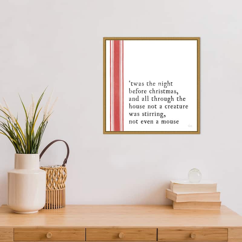 Simple Christmas I by Laura Marshall Framed Canvas Art