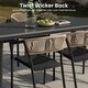 preview thumbnail 6 of 28, 9/11/13-Piece Patio Dining Set Outdoor All-Weather Aluminum Dining Table and Woven Twist Wicker Stackable Chairs