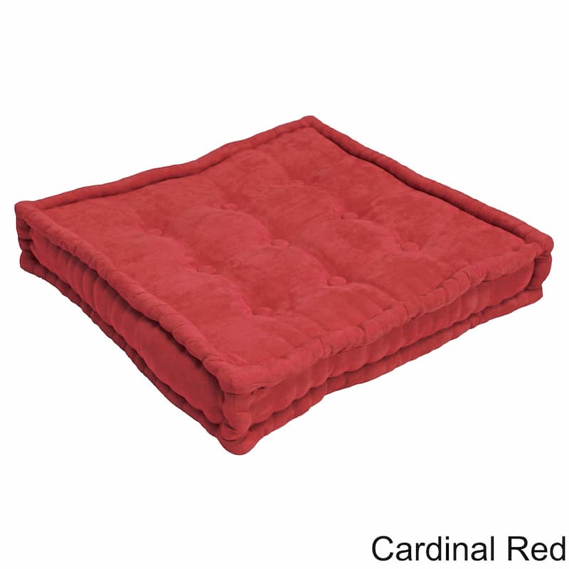 25-inch Microsuede Square Tufted Floor Pillow