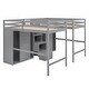 preview thumbnail 5 of 20, Modern Double Twin Loft Beds Kids Bed with 4 Drawers Wardrobes and Staircase,Playhouse Inspired